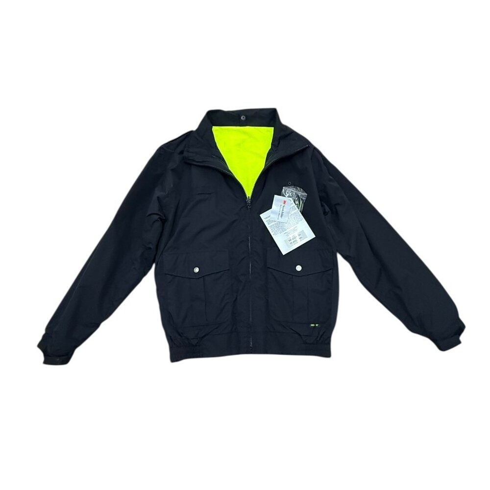 Men’s Gerber jacket zip up black reversible visibility l/s